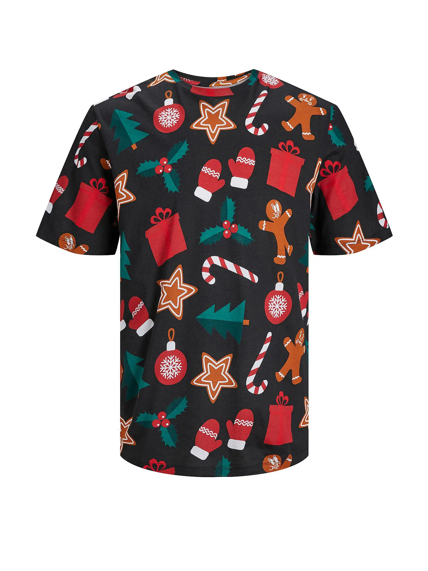 JACK & JONES | T-Shirt JORXMAS | schwarz